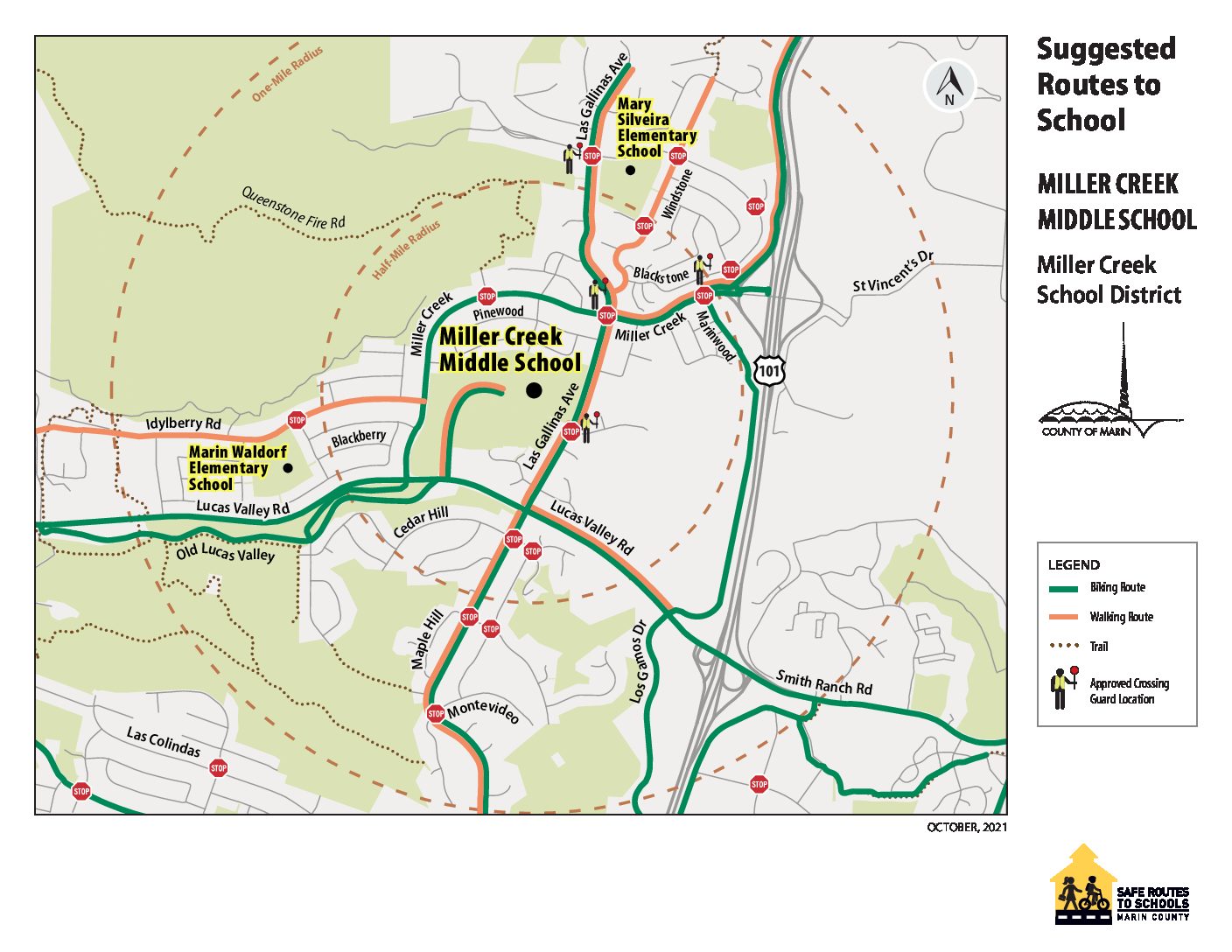 Suggested Routes to School Maps Safe Routes to Schools Marin County