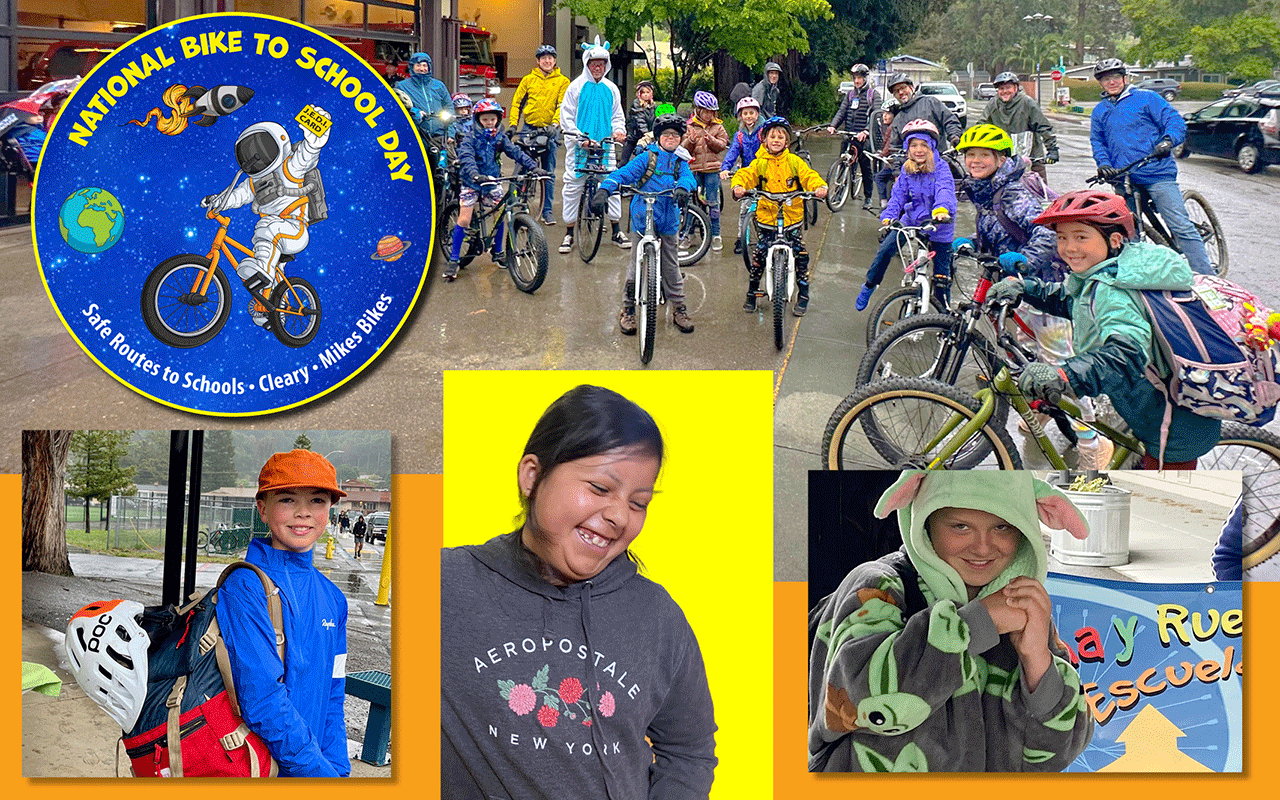 Retrato De Niña De Niño Monta En Bicicleta En Las Montañas. La Muchacha Del  Niño Llevaba Casco Y Guantes En La Bicicleta En El Montañismo. El  Montañismo Es Bueno Para La Salud.