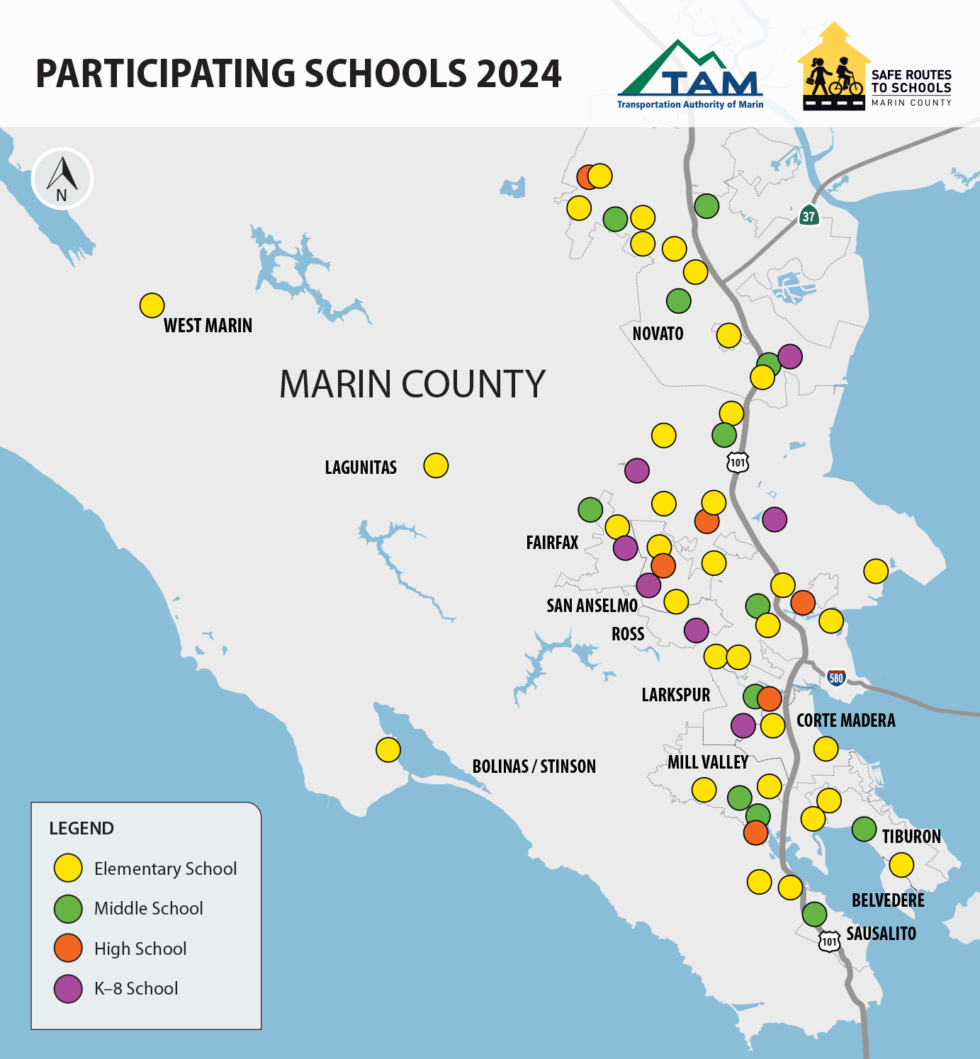 Participating Schools Safe Routes to Schools Marin County